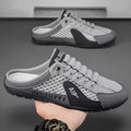 UrbanFlex Tênis masculinos casuais e confortáveis, calçados estilo half carrier para o verão de 2025, com sola macia, estilo beanie slip-on